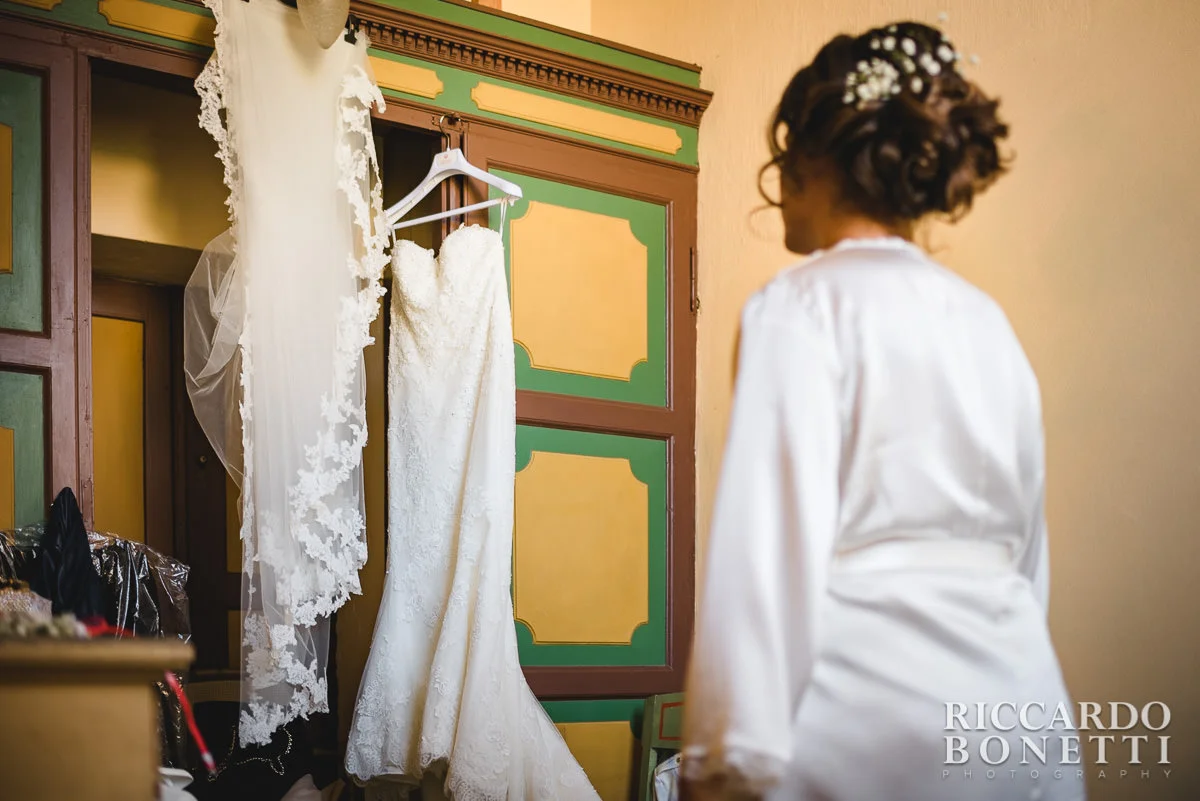 L'abito della sposa a Villa Botta Adorno